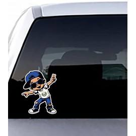 El Salvador Salvadoran BOY Cool Decal Sticker Graphic Window Fits Car Truck SUV Minivans Vans Bus Laptob Tablet Toolbox (12" Tall)