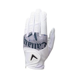 Callaway GRAPHIC LH WHT/GRY 25 25 Gloves (9.8 inches (25 cm), Left Hand Worn [Right Handed]), White/Gray, Men's
