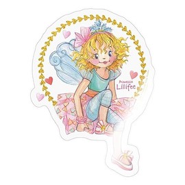 Spreadshirt Prinzessin Lillifee Sits Sticker, Max. 10 x 10 cm, 10 x 10 cm, Transparent Glossy