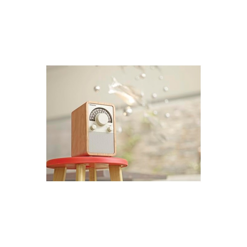 Sangean AM/FM Table Top Wooden Radio (Walnut)