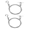 Operitacx 2 Pcs Adjustable Wire with Hook Hanging Rope for