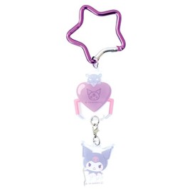 Tees Factory SR-5546480KU Sanrio Characters Yurayura Crane Key Holder, Kuromi, H1.8 x W1.6 x Depth 0.1 inches (47 x 41 x 3 mm), Within
