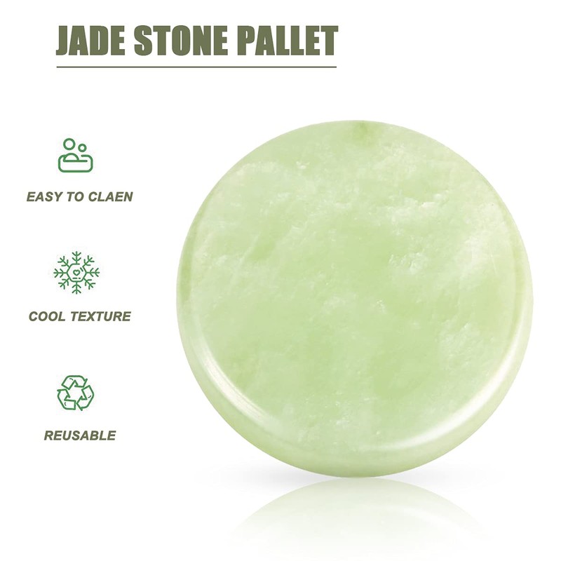 LEBQ 2 Pack Eyelash Extension Jade Stone Glue Lashes Jade