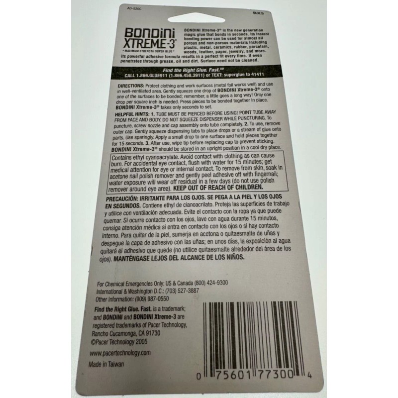 Bondini Glue - Extreme 3G Tube