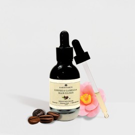 Earth Sabun Coffee & Camellia Hair Elixir – Natural Hair Oil with Argan & Rosemary for Dry & Frizzy Hair – Soft Curls, Shine & Frizz Control – Lightweight, Non-Greasy – 30ml