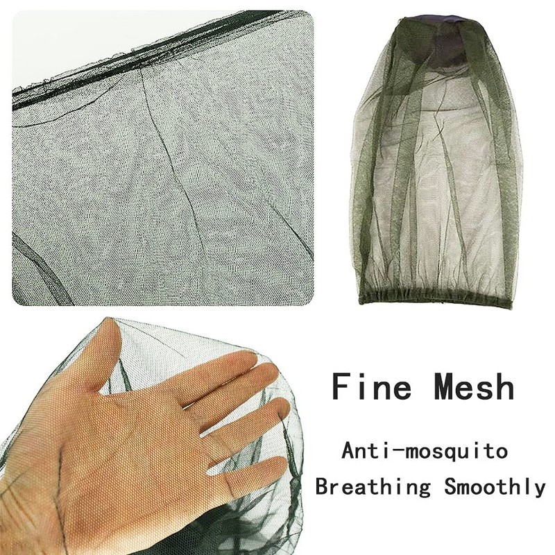 2PCS Midge Head Net Face Net Mesh Nylon Mosquito Head