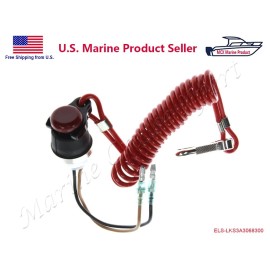LLD_TK Tohatsu Nissan Outboard Kill Stop Switch 4-140HP 3A3-06830-0 3A3068300