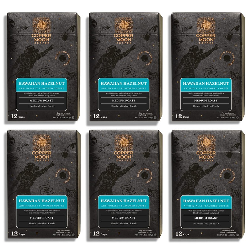 Copper Moon Hawaiian Hazelnut Coffee Pods for Keurig K-Cup Brewers,
