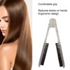 Double Sided Brush Clamp Ergonomic Handle Anti Static Nylon Hair