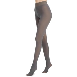 Medias Termicas Mujer - Medias Afelpadas de Poliéster y Elastano (MX/US, Alfa, Talla única, Regular, Regular, 03 Gris, 220g)