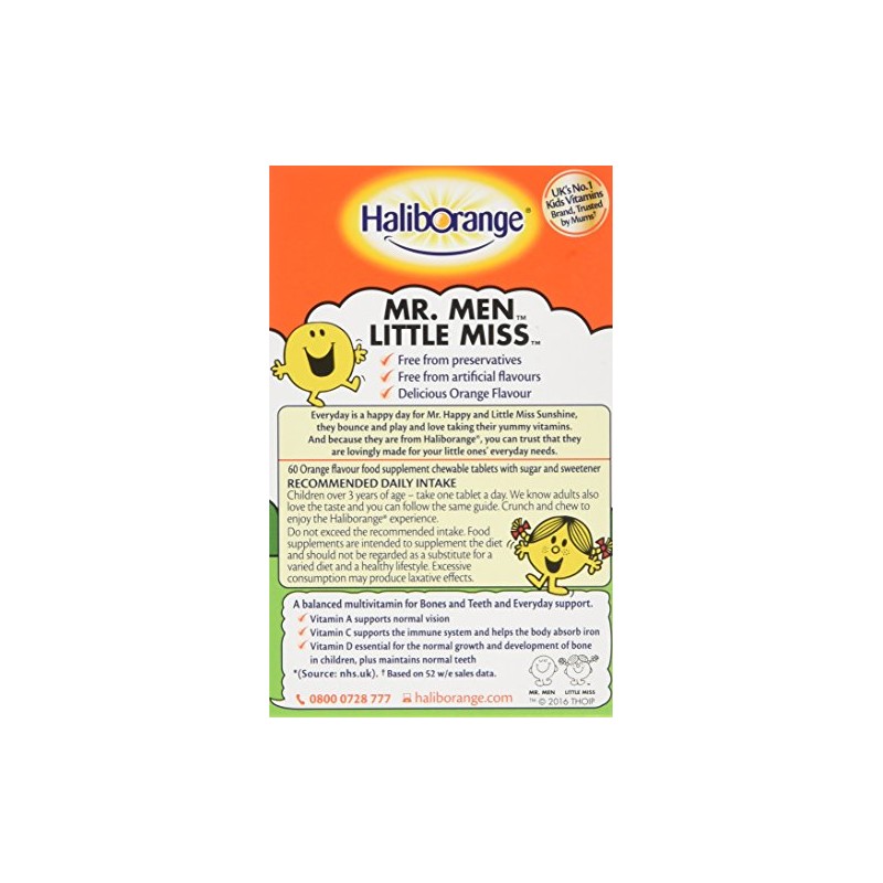 Haliborange Vitamins A C & D, 60 Orange Chewable Tablets