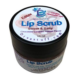 Diva Stuff Ultra Hydrating Lip Scrub for Soft Lips, Gentle Exfoliation, Moisturizer & Conditioner, Chocolate Covered Pretzel – ¼ oz (Made in the USA)