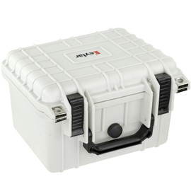 Eylar Small 10.62" Deep Gear, Equipment, Hard Camera Case Waterproof with Foam TSA Standards (White)
