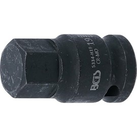 BGS 5334-H19 | Power Bit Insert | Length 42 mm | 12.5 mm (1/2 Inch) | Hexagon Socket 19 mm