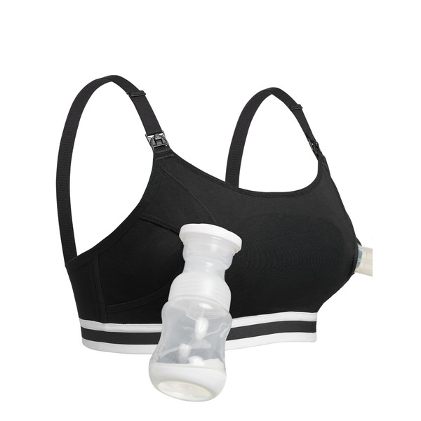Momcozy Upgraded Hands Free Pumping Bra, Comfort Pumping and Nursing
