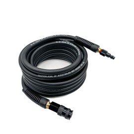 SYXQT Hybrid Air Hose 1/4-Inch x 25FT,300 PSI Heavy Duty, Lightweight, Kink Resistant, All-Weather Flexibility With 1/4-Inch Swivel Solid Aluminum Quick Coupler and Plug, Black