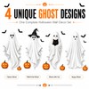 Extra Large Halloween Window Clings, Ghost Witch Hat Pumpkin Decals