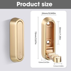 Folding Coat Hooks, 2 Pcs Foldable Gold Wall Hooks Heavy Duty Foldable Hook Bathroom Towel Hooks Robe Hooks Wall Mounted for Hanging Coat Towels Clothes Hat Bags Keys (Gold, 4pcs)