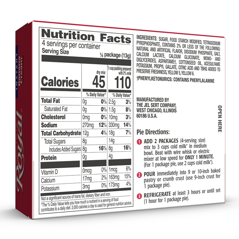 Royal Instant Pudding Dessert Mix, Banana Cream, Fat Free (12