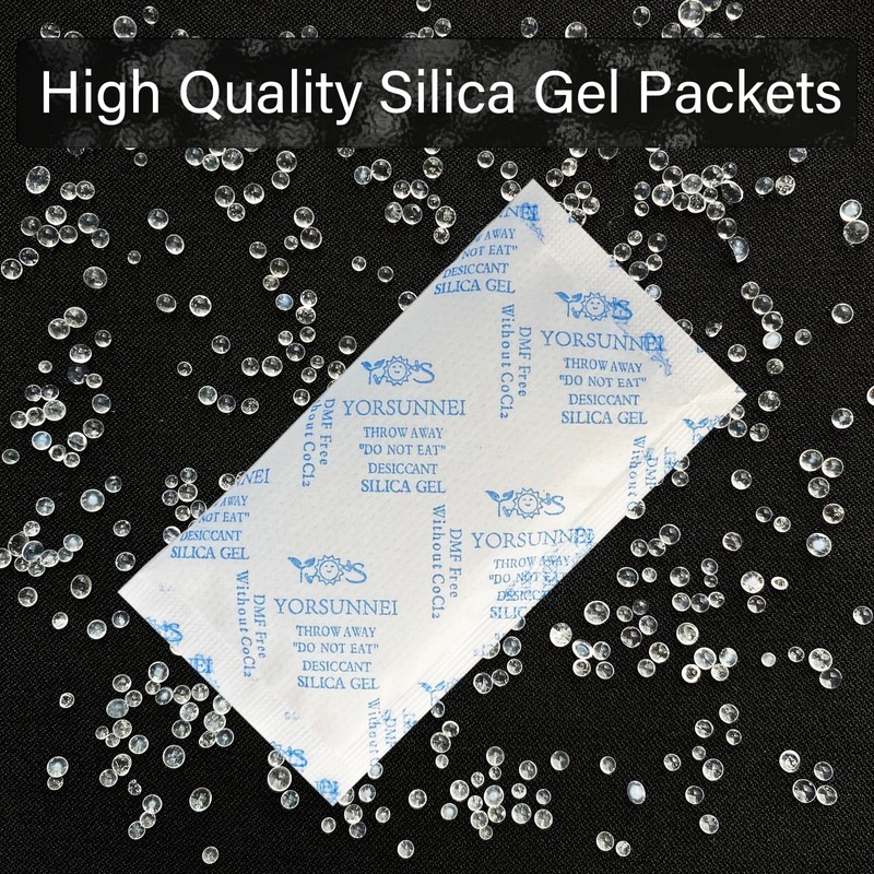 YORSUNNEI Silica Gel Packets 10 Gram [30 Packs], Reusable Desiccant