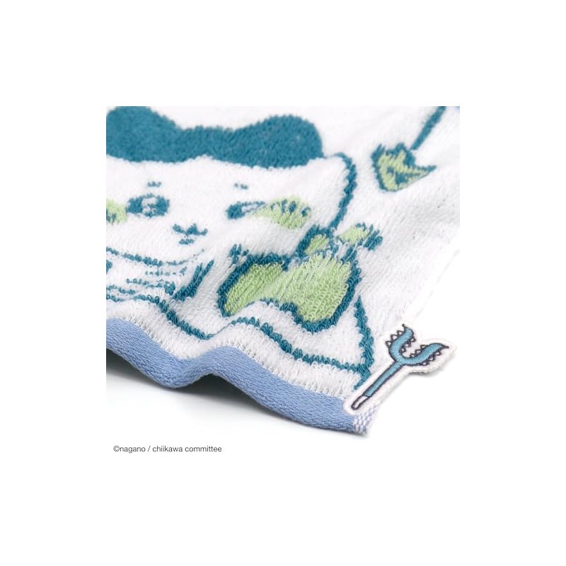 Chiikawa 41-1180060 House Towel Handkerchief, Blue, Pile, Small Size, Approx.