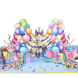 HEARTAGS Cat Birthday Pop Up Card Greeting Card