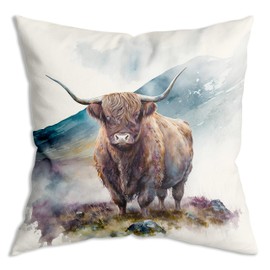 ZNGFON Watercolor Bison Abstract Tropical Exotic Jungle Soft Throw Pillow Covers Cushion Cover Decor for Sofa Couch Bed 18x18 Inch Bison Lover Gift