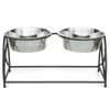 Pets Stop Butterfly Double Diner - Black - Medium