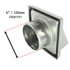 Spares2go Stainless Steel Cowled External Extractor Wall Vent Outlet with