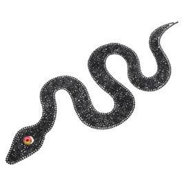 DOITOOL Rhinestone Snake Iron Applique Patch DIY Sew Snake Decoration for Clothing Jackets Bags Weather Resistant Rhinestone Ironing Sticker Easy Application Creative Crafting