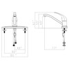WMF-8347Z-CP - Hybrid Metal Deck Single Handle Kitchen Sink Faucet,