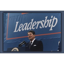 History Galore 24"x36" Gallery Poster, President Reagan giving Campaign speech in Texas