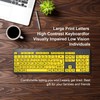 BOOGIIO Large Print Computer Keyboard, Wired USB High Contrast Keyboard