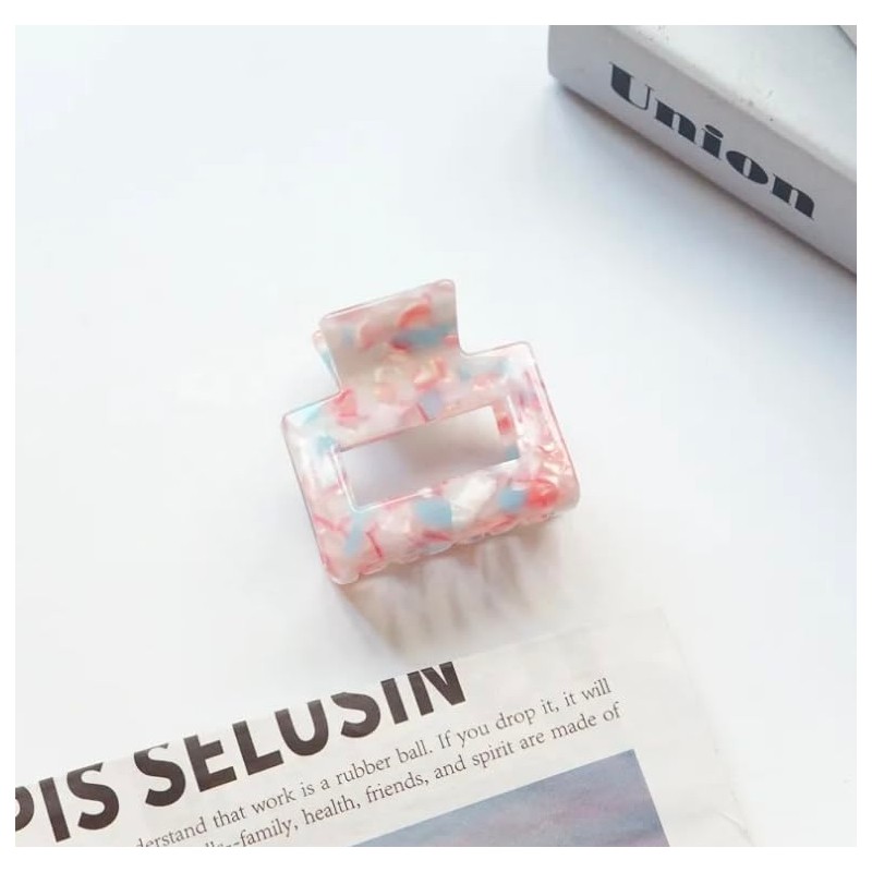 Jumbo Claw Clip Set 5.2 Inches with Carrying Case (Pink)