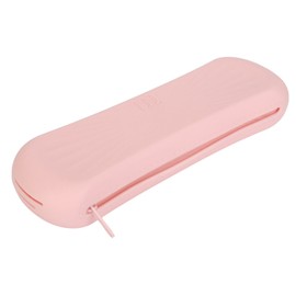 Silicone Makeup Brush Holder Multipurpose Large Capacity Dustproof Portable Travel Cosmetic Brushes Bag for Travel Home Pink
