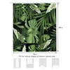 Bonhause Tropical Leaves Shower Curtain for Bathroom Green Palm Leaf