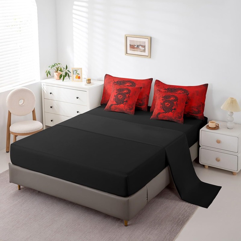 Exotic Chinese Style Comforter Set in a Bag 7 Pieces