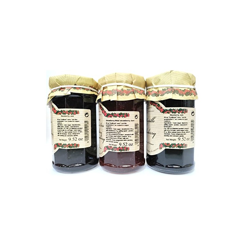 Artisanal French Jams Berry Variety | Wild Blueberry, Wild Strawberry