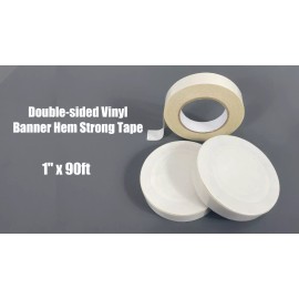 AD. Printing Materials Store 12 rolls 1" x 90ft  FEET DOUBLE SIDED ADHESIVE TAPE ROLLS Heavy Duty Strong