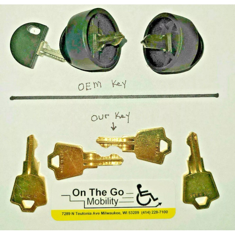 On The Go Mobility TWO (2) KEY - Pride Scooter