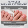 150 Stück Polygel Nagelformen für Zehen, Lange fußnägel zum aufkleben