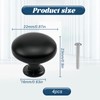 hioseyre 4-Pack Round Black Drawer Knobs - Aluminum Alloy Cupboard