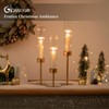 Glasseam Glass Hurricane Candle Holder: Gold Candlestick Holders Set of