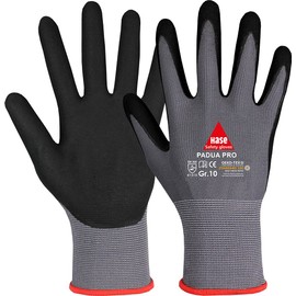 strongAnt Padua Pro Work Gloves with PU Coating, Safety Gloves Coated with Microfine Nitrile Foam, 10 Pairs, Size: 9