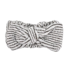 BIUDECO Chic Striped Bowknot Headband Elastic Hair Band Makeup Headband for Spa Use