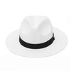GEMVIE Panama Hat Men Women Wide Brim Straw Hat Fedora