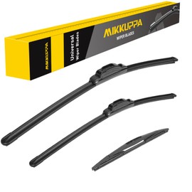 MIKKUPPA 28"+12"+12" Windshield Wipers Blades Replacement for 2014-2019 Nissan Versa Note, U/J HOOK Front & Rear All Season Wiper Blades Set(Pack of 3)