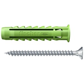 fischer Meister-Box Greenline Expansion Wall Plugs SX + A2 Screws - 531227