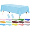 RCFFDL Baby Blue Plastic Tablecloth (2 Pack), 54 x 108