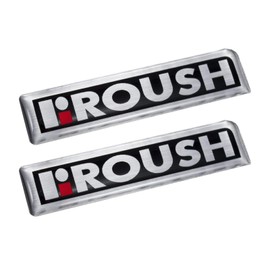 Roush R Red Silver & Black Emblems - 4.5" Long Pair for 1996-2008 F-150 & Mustang